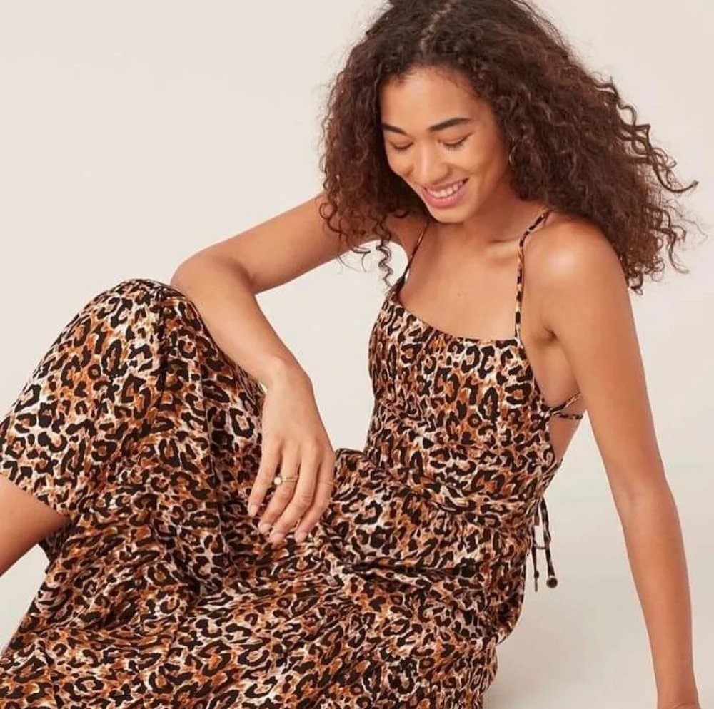 TIGERLILY Divya Leopard Print Crossover Back Tiered Midi Maxi Dress NWOT RRP$269 - Picture 5 of 16